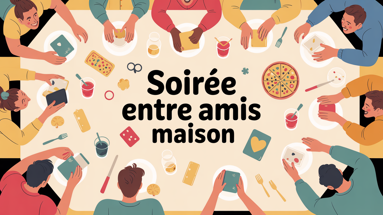 soirée conviviale entre amis truc à faire entre pote à la maison