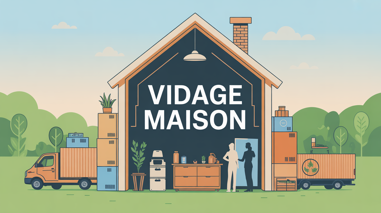 Vidage maison scene mobilier enlevé par pros