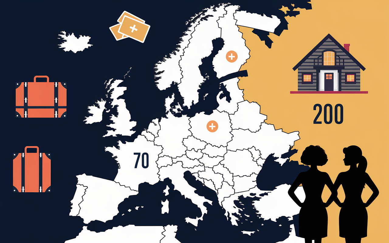 carte europe destinations voyager seule femme 50 ans