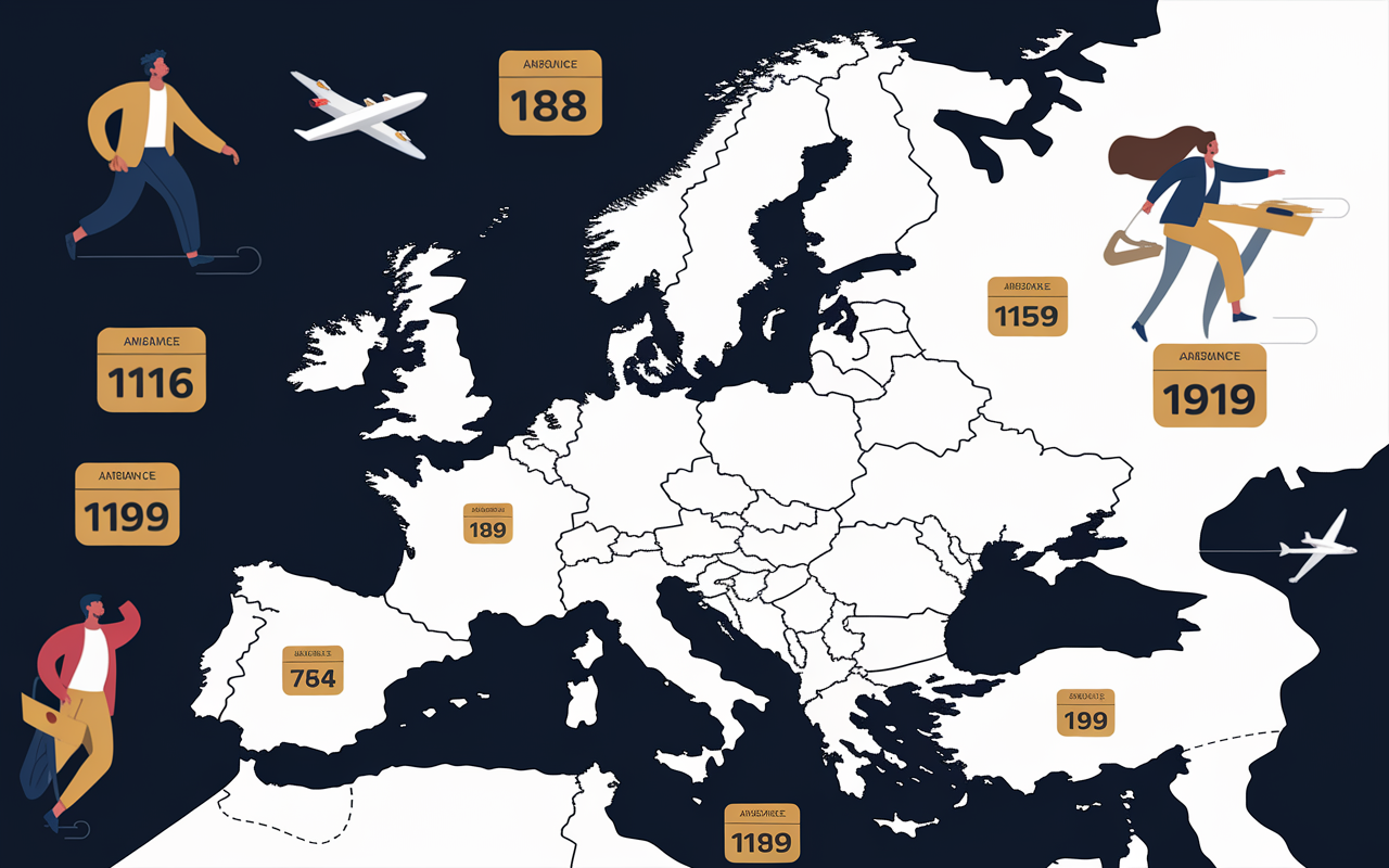 Voyage 200 euros tout compris carte Europe départ