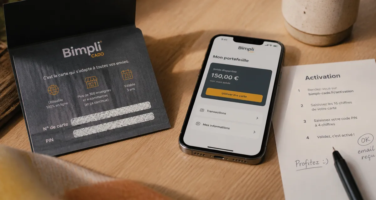bimpli carte cadeau : activation pour CSE