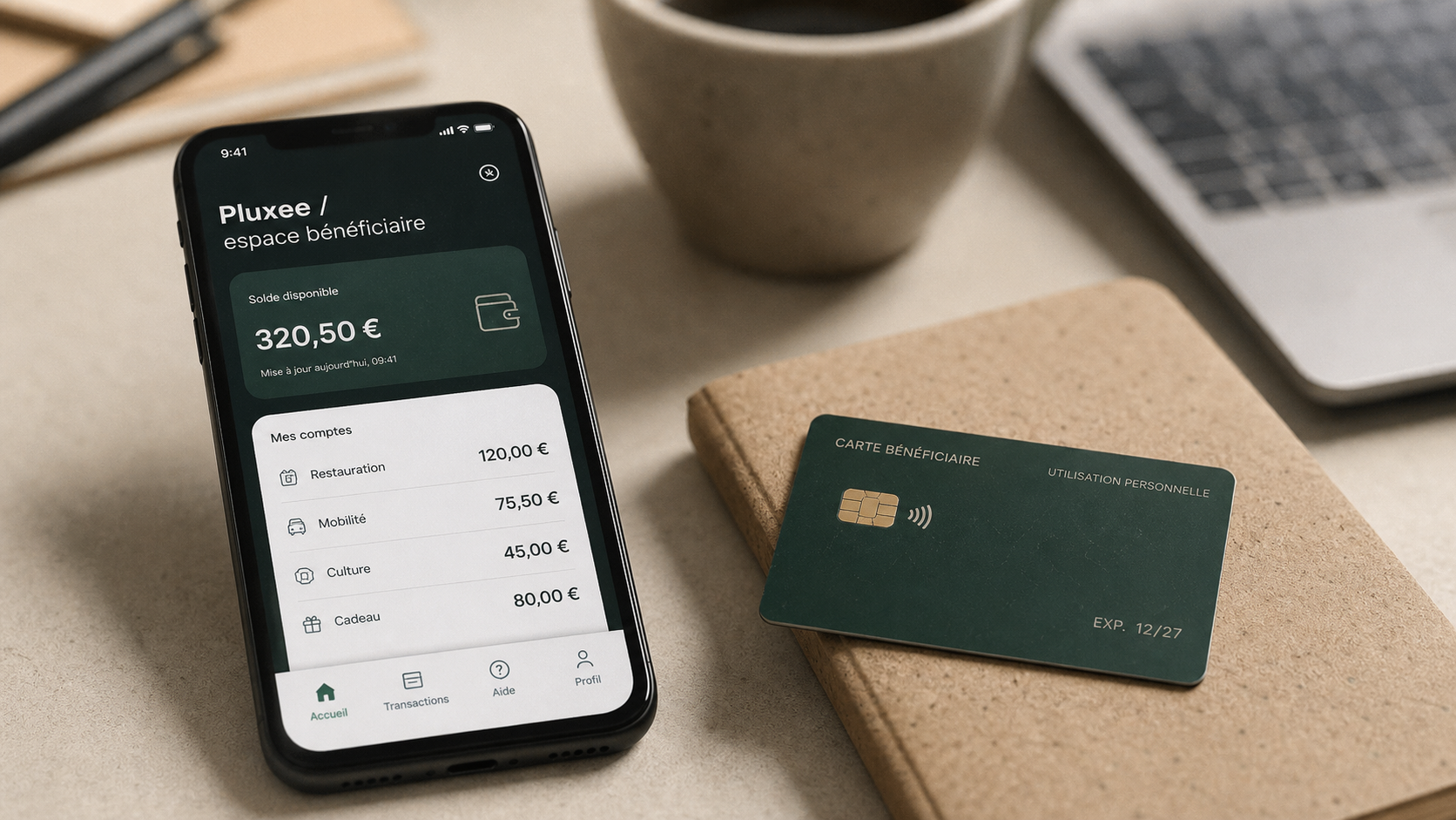 Glady mon compte : écran Pluxee pour gérer ses avantages et connexion