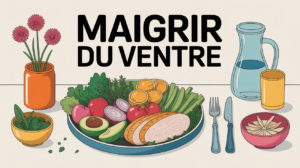 assiette legumes avocat poulet maigrir du ventre alimentation
