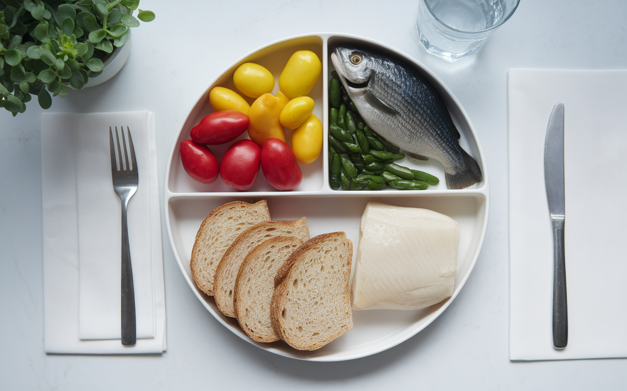 repas sain legumes poulet pain complet maigrir du ventre alimentation