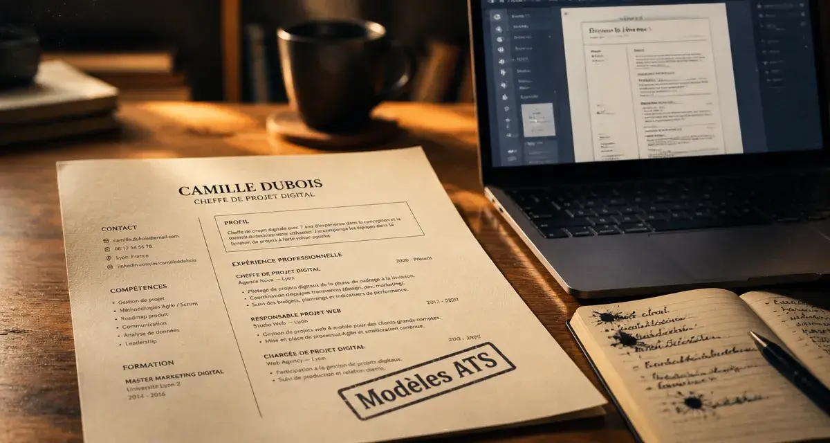 MonCVParfait : modèles ATS et éditeur guidé pour CV