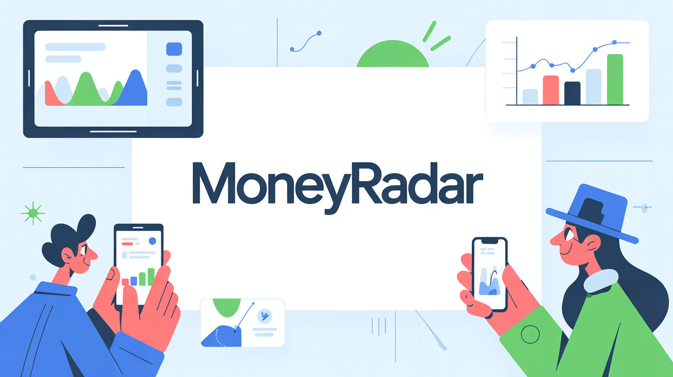 money radar avis visuel tablette smartphone et graphique