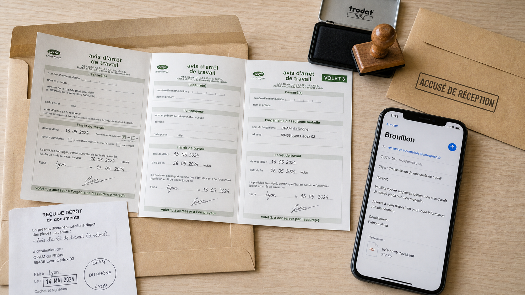 Arrêt de travail non envoyé dans les 48h employeur : preuves, IJSS et sanctions