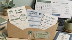 Arret maladie et chomage : ARE suspendue, IJSS versées et démarches France Travail