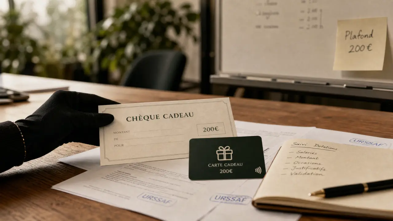 Chèque cadeau entreprise réglementation URSSAF 200€