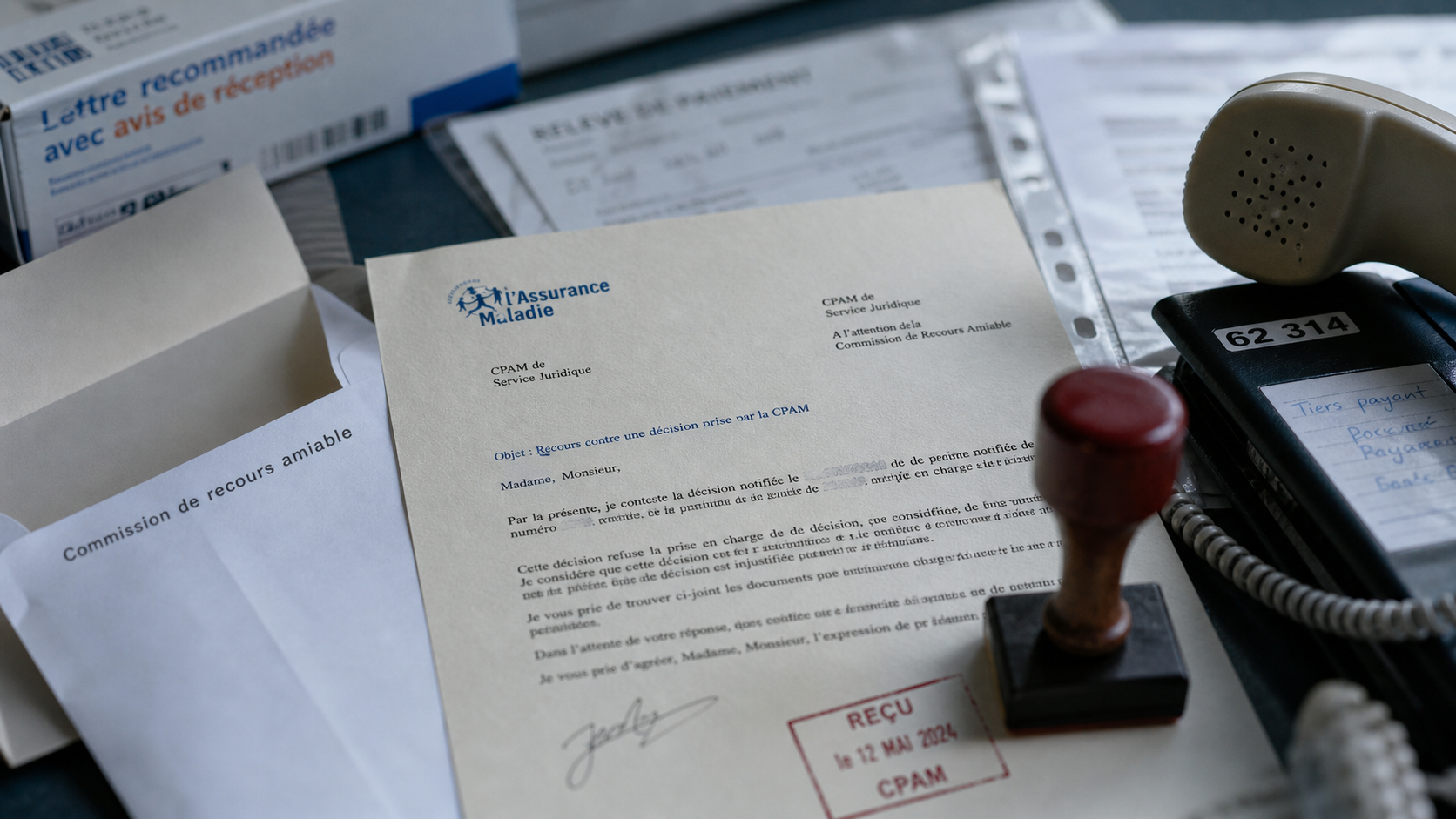 Commission de recours amiable CPAM téléphone : courrier de recours