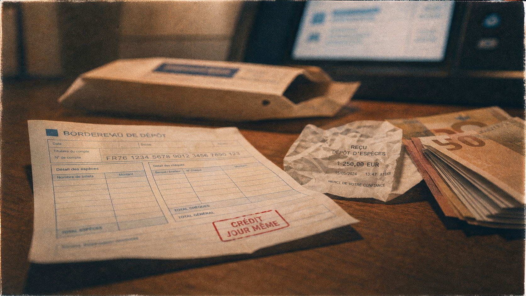 Dépôt d’espèces : combien de temps sur le compte (guichet, automate, coffre)