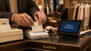 Devenir affilie cheque kadeo : commerçant en boutique, terminal Espace Partenaire Kadéos