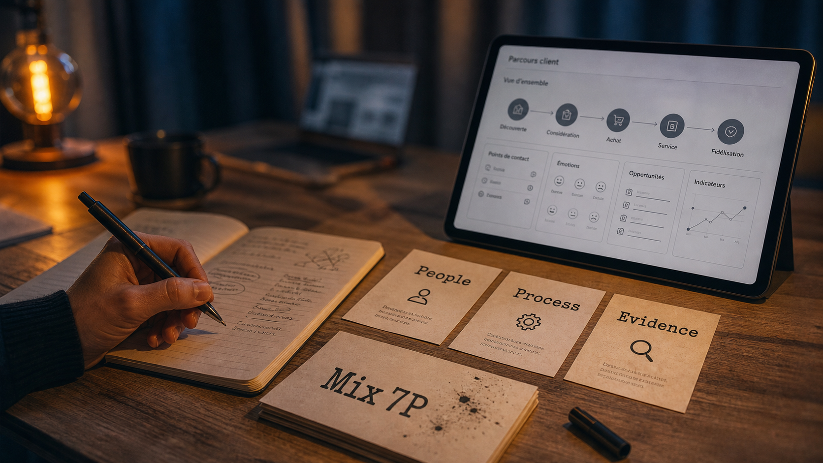 Mix marketing 7P pour services : People, Process, Evidence au-delà des 4P