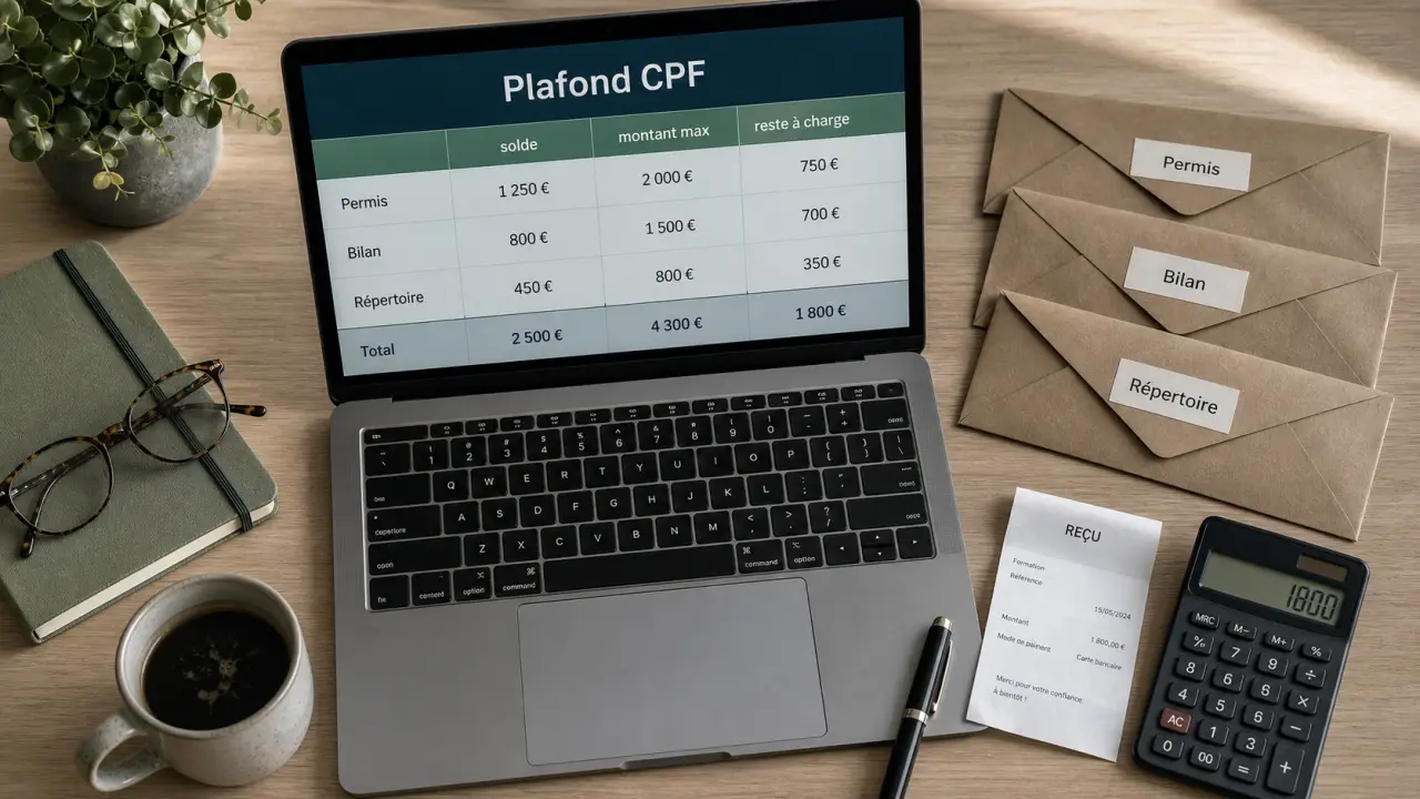 plafond compte cpf : montant max et reste à charge