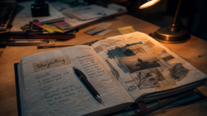 Storytelling définition : carnet et notes de récit
