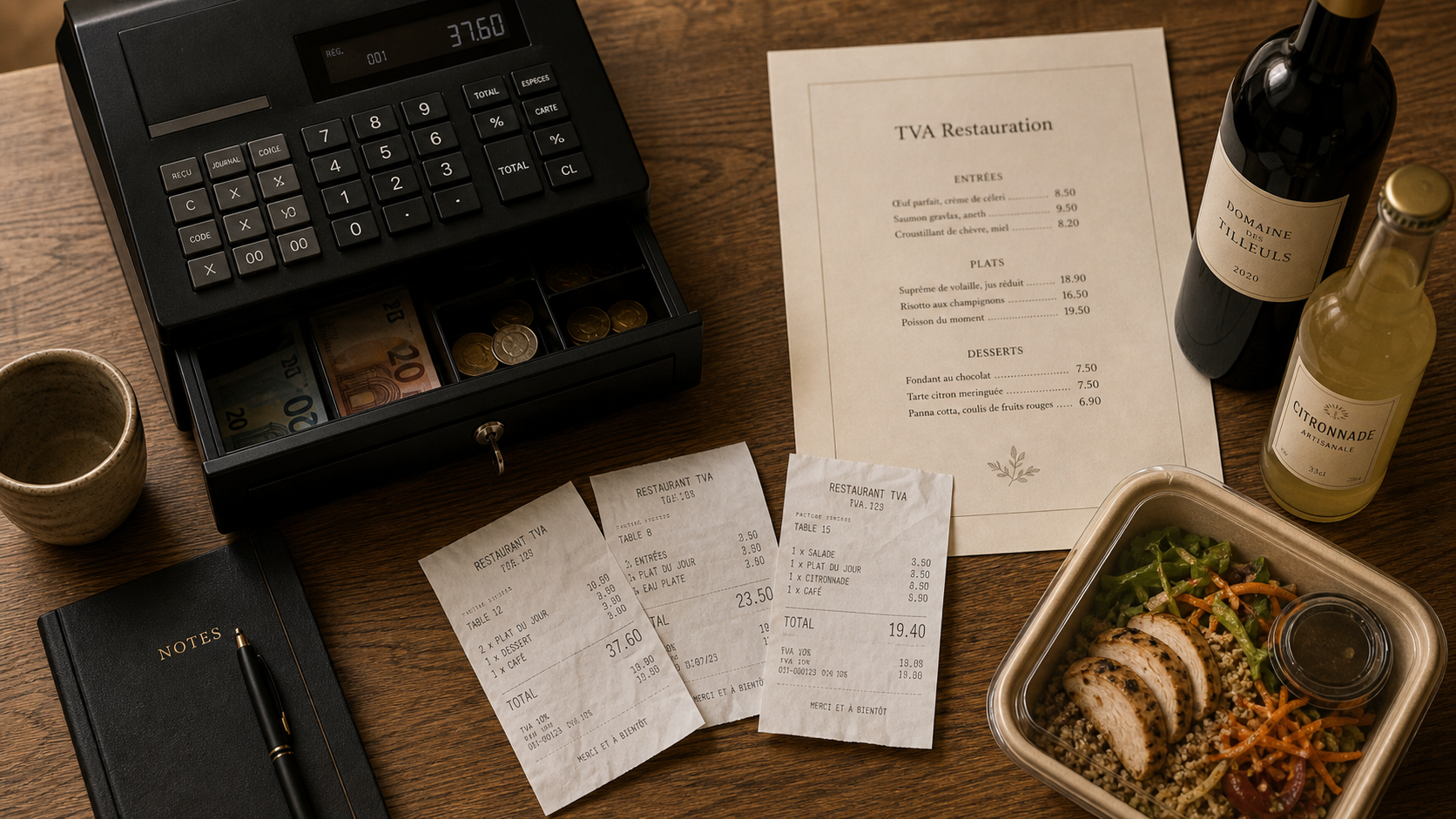 TVA dans les restaurants : tickets de caisse et consommation immédiate/différée