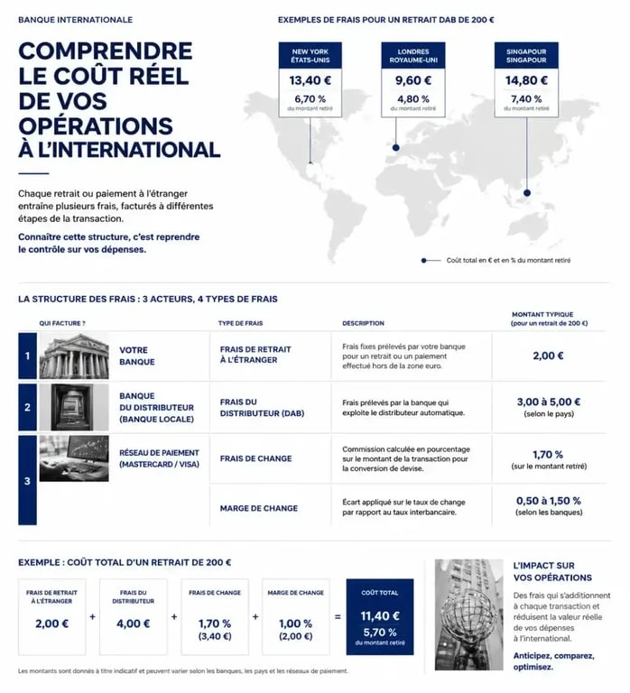 Frais bancaires Caisse d'Epargne pour les opérations internationales