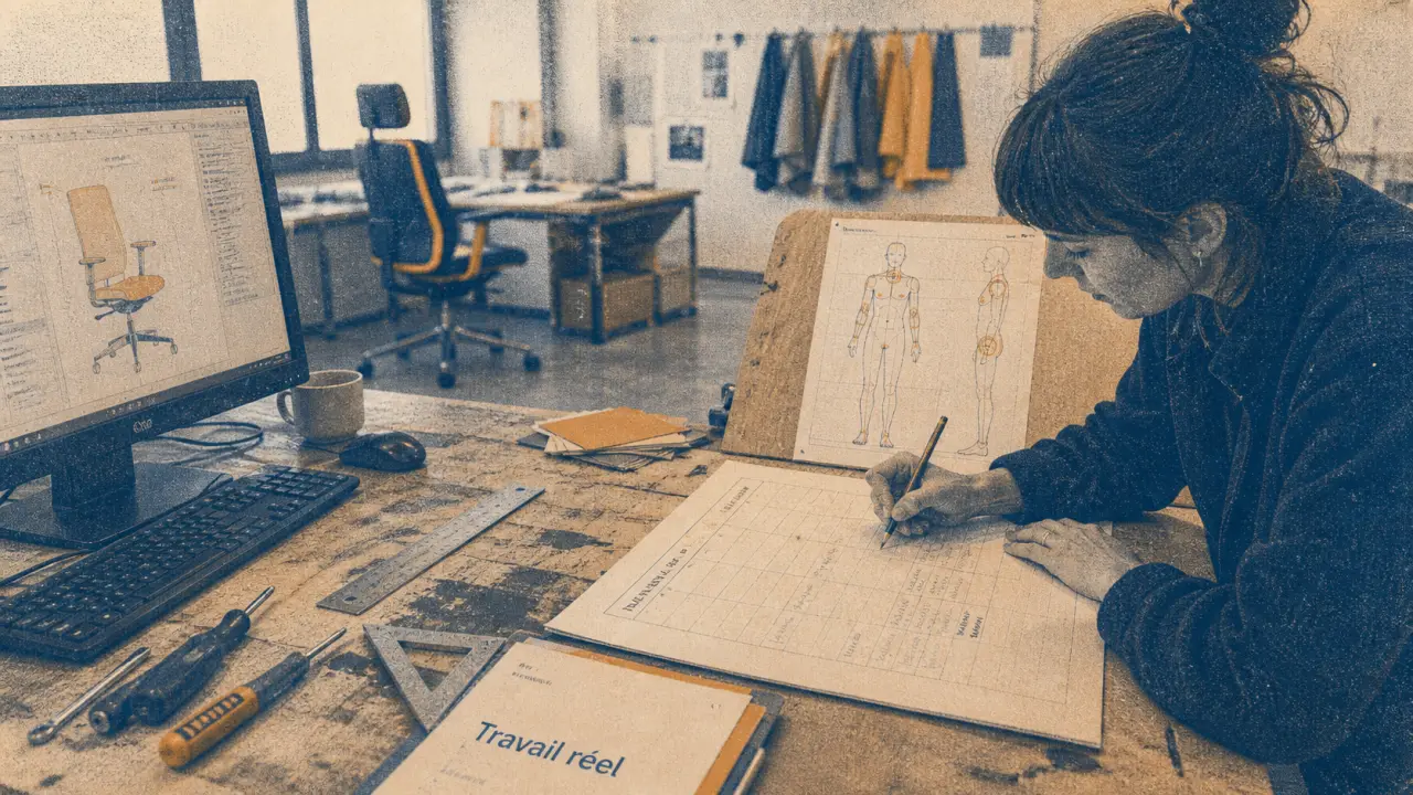 Ergonome définition observant le travail réel sur poste de travail