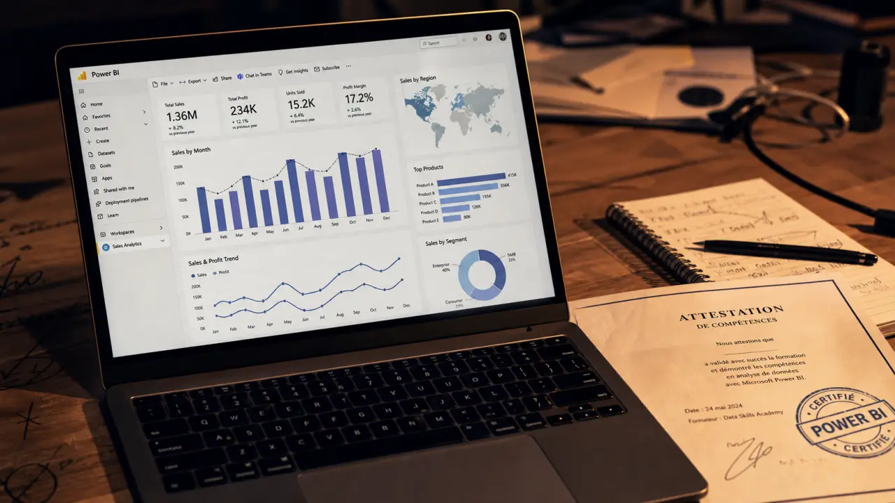 Formation power bi certifiante : choisir Microsoft ou TOSA sur Power BI