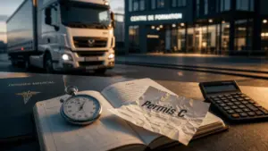 tarif permis c : 1 900 € TTC, formation poids lourd