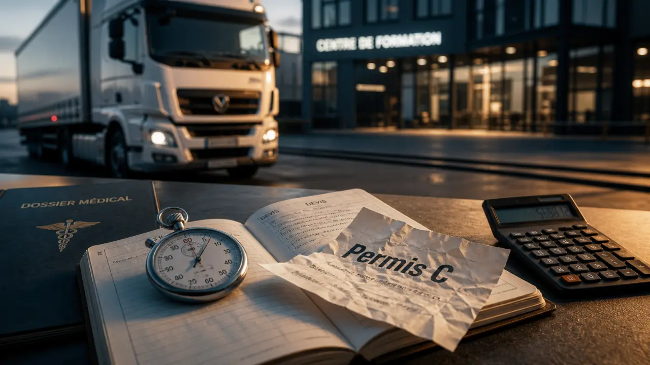 tarif permis c : 1 900 € TTC, formation poids lourd