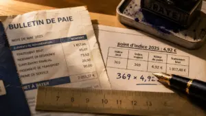 Valeur point indice fonctionnaire 2025 à 4,92 €