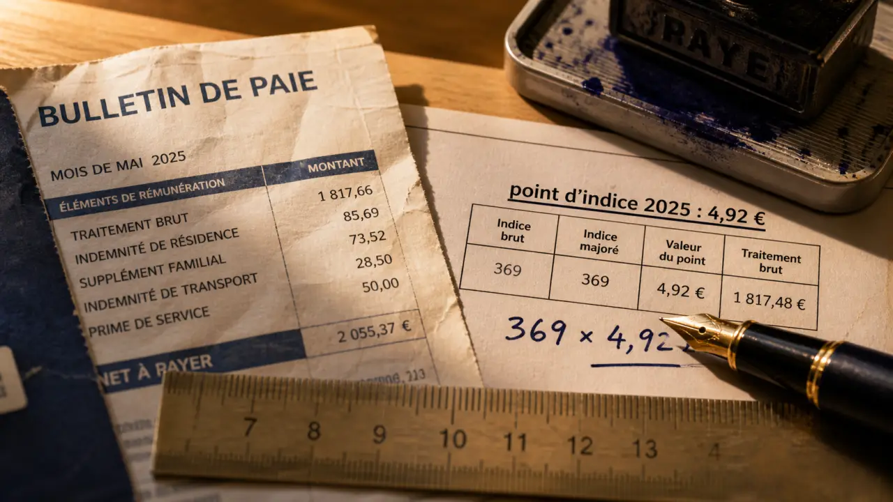 Valeur point indice fonctionnaire 2025 à 4,92 €
