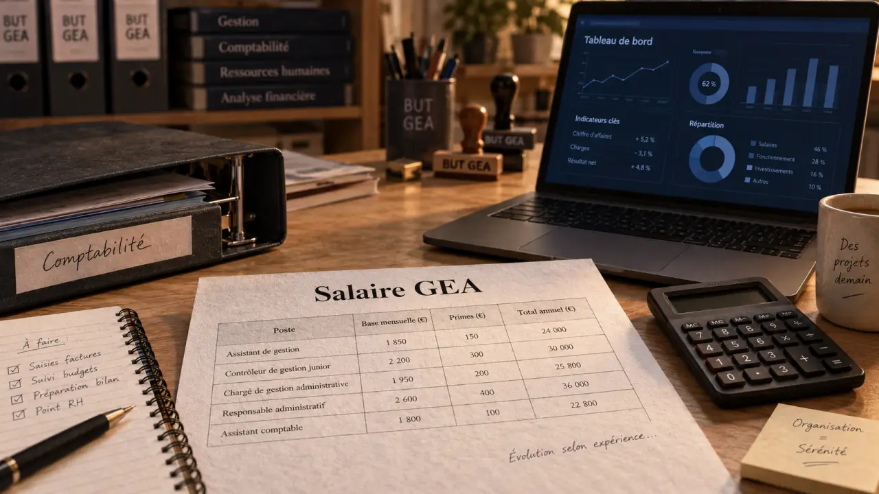 dut gea débouchés salaire : bureau, salaire GEA et poursuite d’études