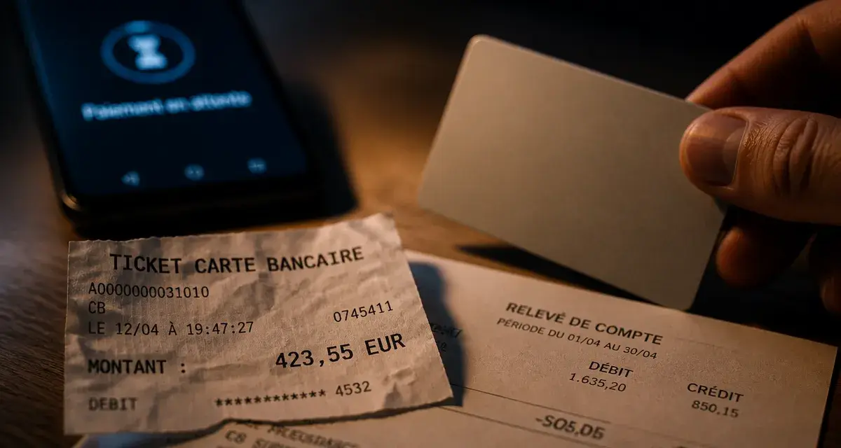 Paiement par carte qui n'apparait pas : paiement en attente sur relevé