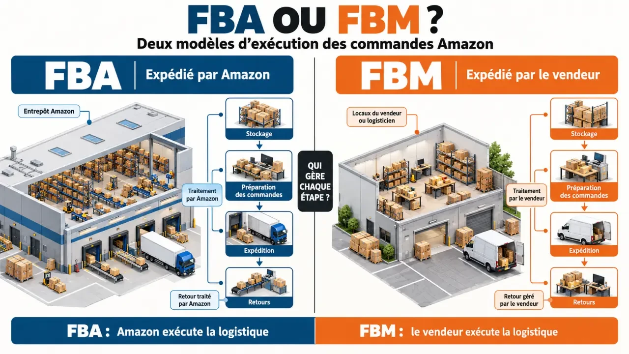 Comparaison FBA et FBM pour ouvrir une boutique Amazon