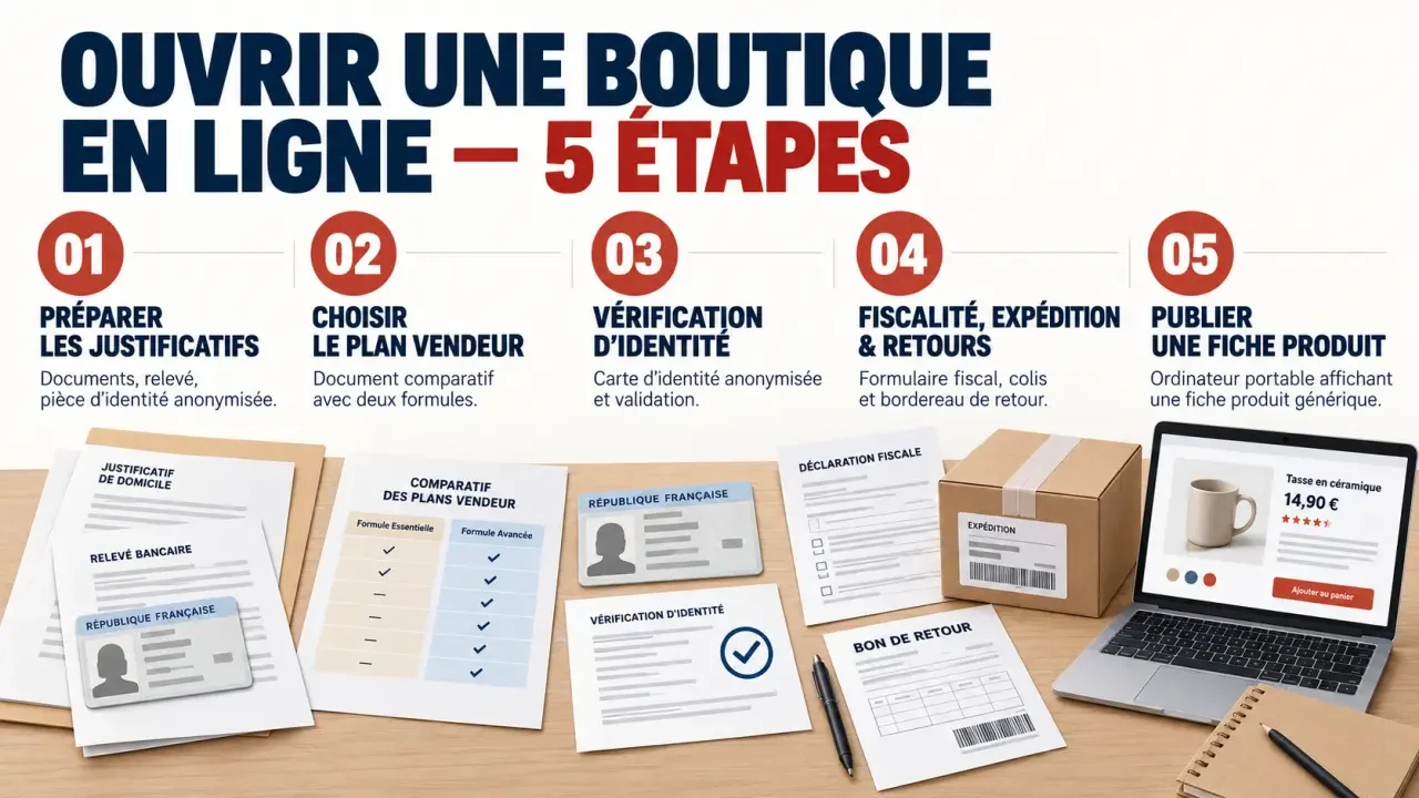 Étapes pour ouvrir une boutique Amazon et publier ses premières offres