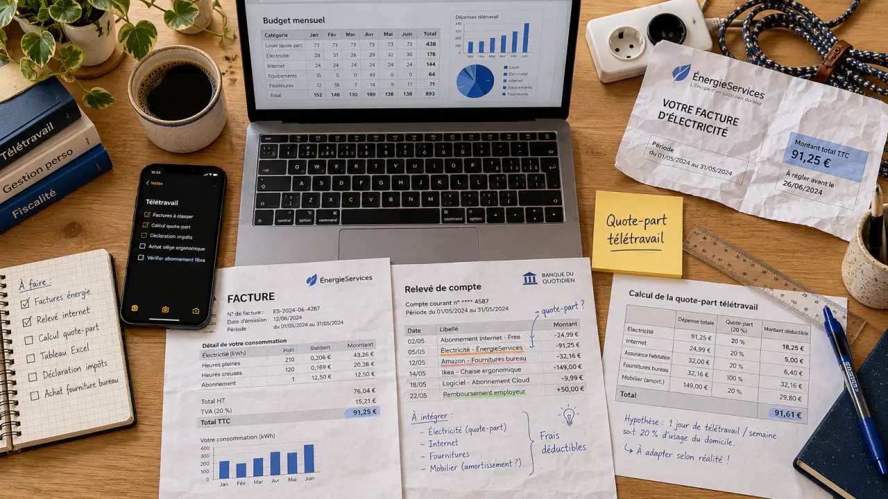 Frais de télétravail : remboursement et déduction fiscale